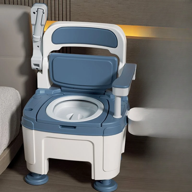 Foldable elderly toilet chair Toilet chair for pregnant women and adults at home bedside