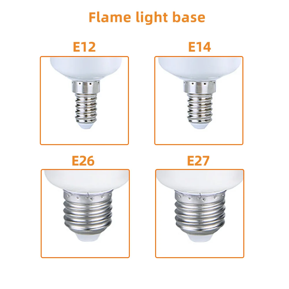 Bombilla LED de llama E27, lámpara de maíz, parpadeante, efecto dinámico de llama, 3W, 5W, 9W, 110V-220V, novedad