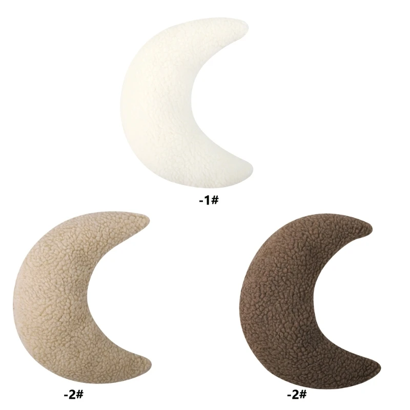 

RIRI Soft and Comfortable Moon Shaped Photography Pillow Newborns Posing Cushion Head Support Mat for Baby Photoshoots