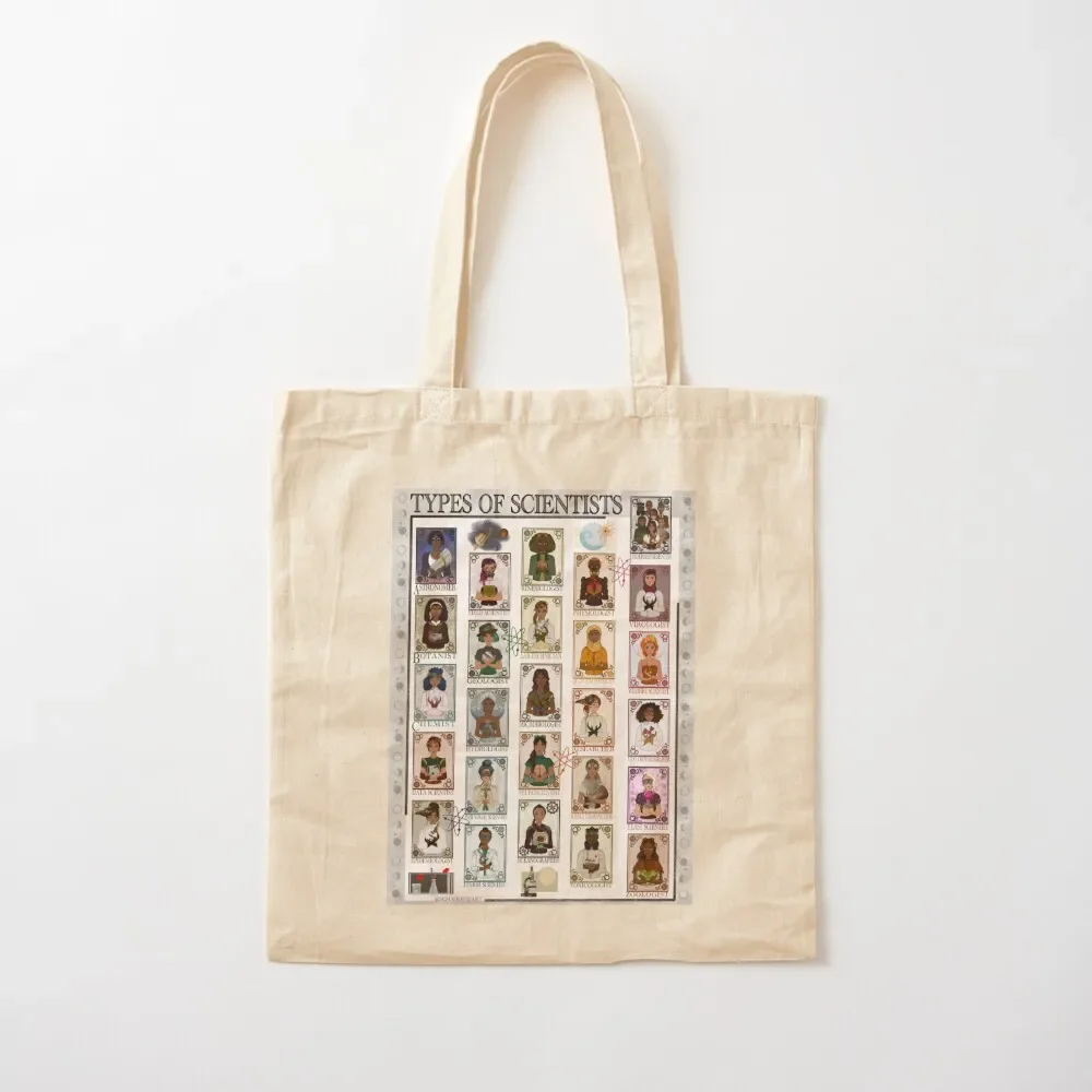 

ABC's Types of Scientists Poster Tote Bag custom fabric bag Canvas Tote Bag