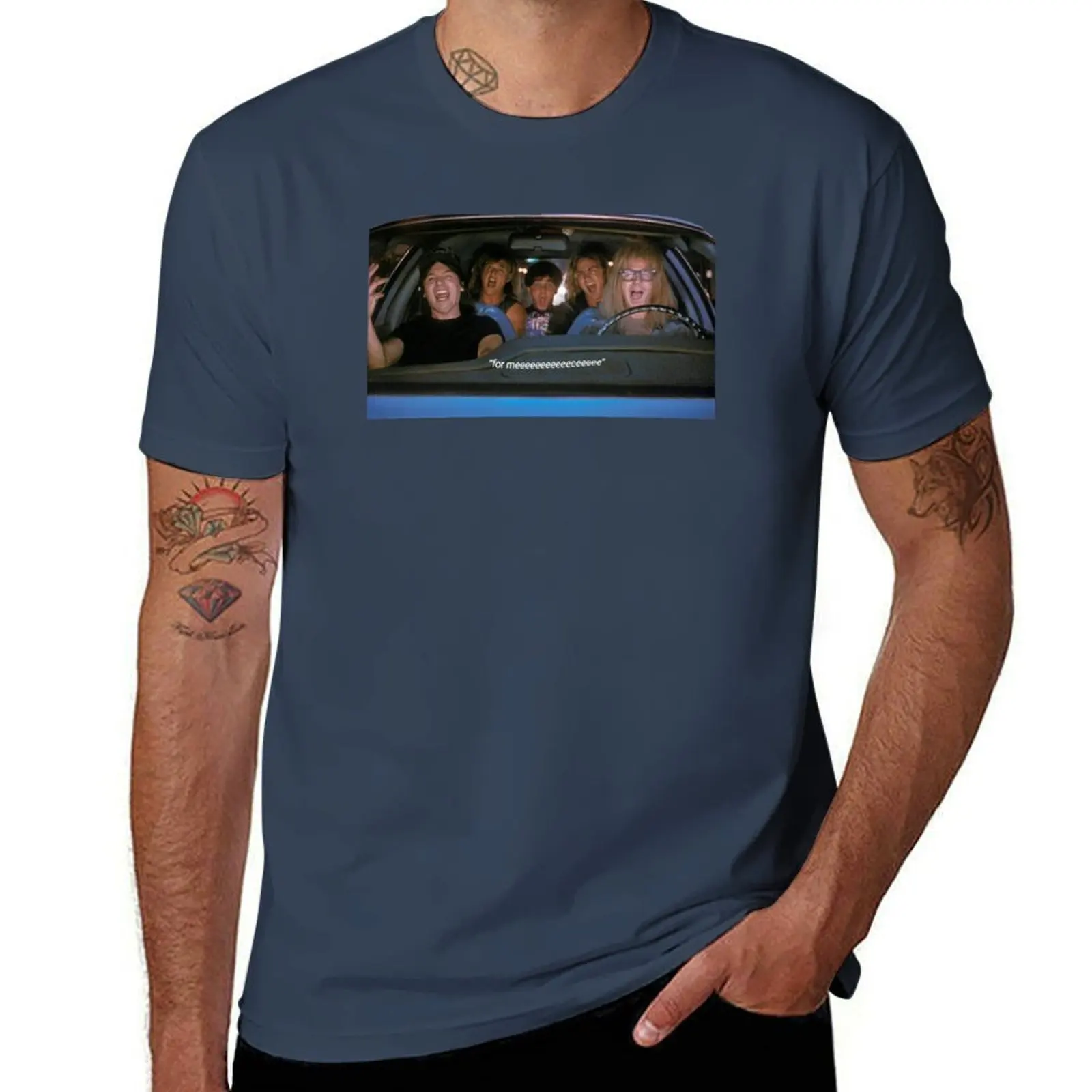 

Wayne's World Car T-Shirt Outdoor Work Short Sleeve Top