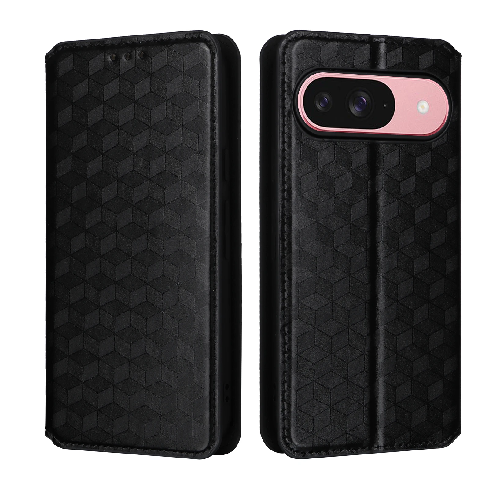 

Flip Leather Cover For Google Pixel 9 Pro Magnetic Skin Three Dimensional Pattern Shockproof Card Slot Wallet Phone Case