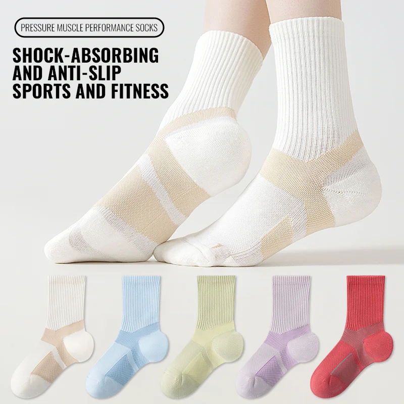 

MiiOW Marathon Athletic Socks Running Tennis Basketball Badminton Moisture Wicking Thick Terry Cushioned Elite Sports Crew Sock