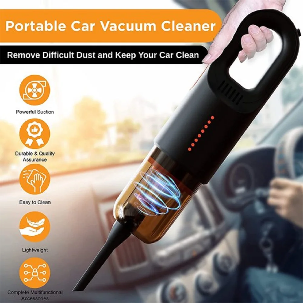 

Portable Car Vacuum Cleaner, 8000 Pa Handheld Vacuum Cordless Rechargeable Powerful Hand Vacuum for Home Car
