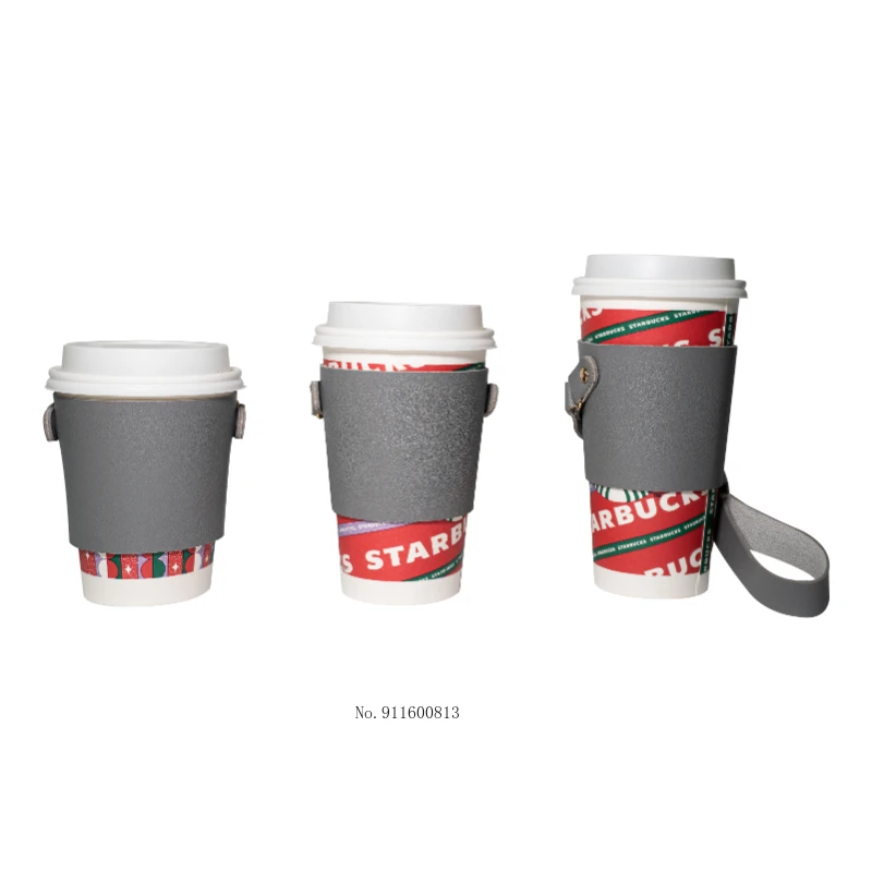 1 PCS leather tea milk drink cup bag,warter Bottle Holder For Travel,hot or iced coffee sleeve holder,drink carrier with strap