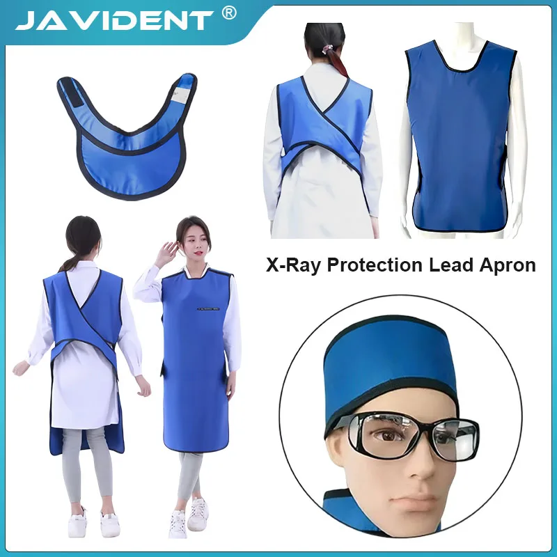 Dental Radiation Protective Clothing 0.35Mm X-ray protective clothing Vest Short Lead Apron High-Quality Lead Collar Cap