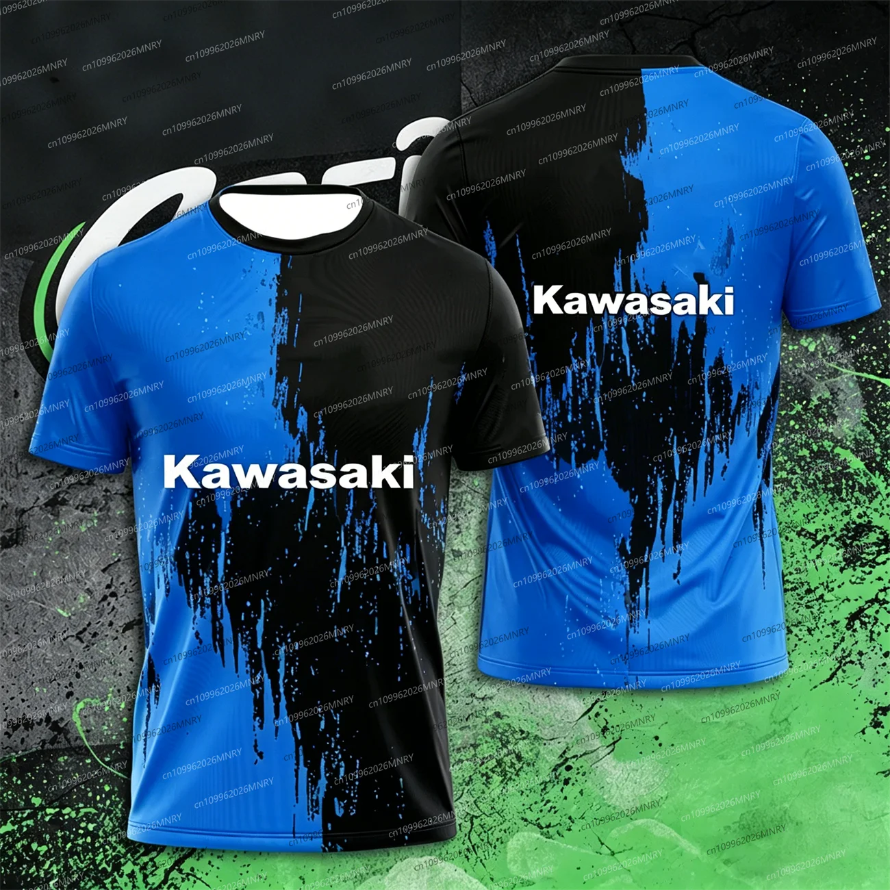 

Summer clothes for man t-shirt Kawasaki Motocross T-shirt men Quick Drying Cycling Suit Women Long Sleeved Top Men's clothing
