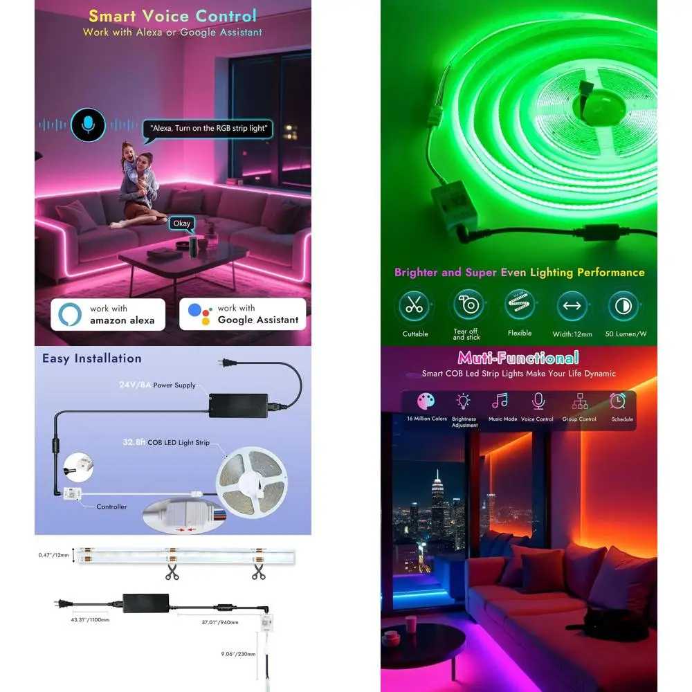 

Flexible RGBW LED Tape Light, 10M Length, 6720 LEDs, 24V, 3000K/5000K Dimmable, Ideal for Home Decor & TV Backlights