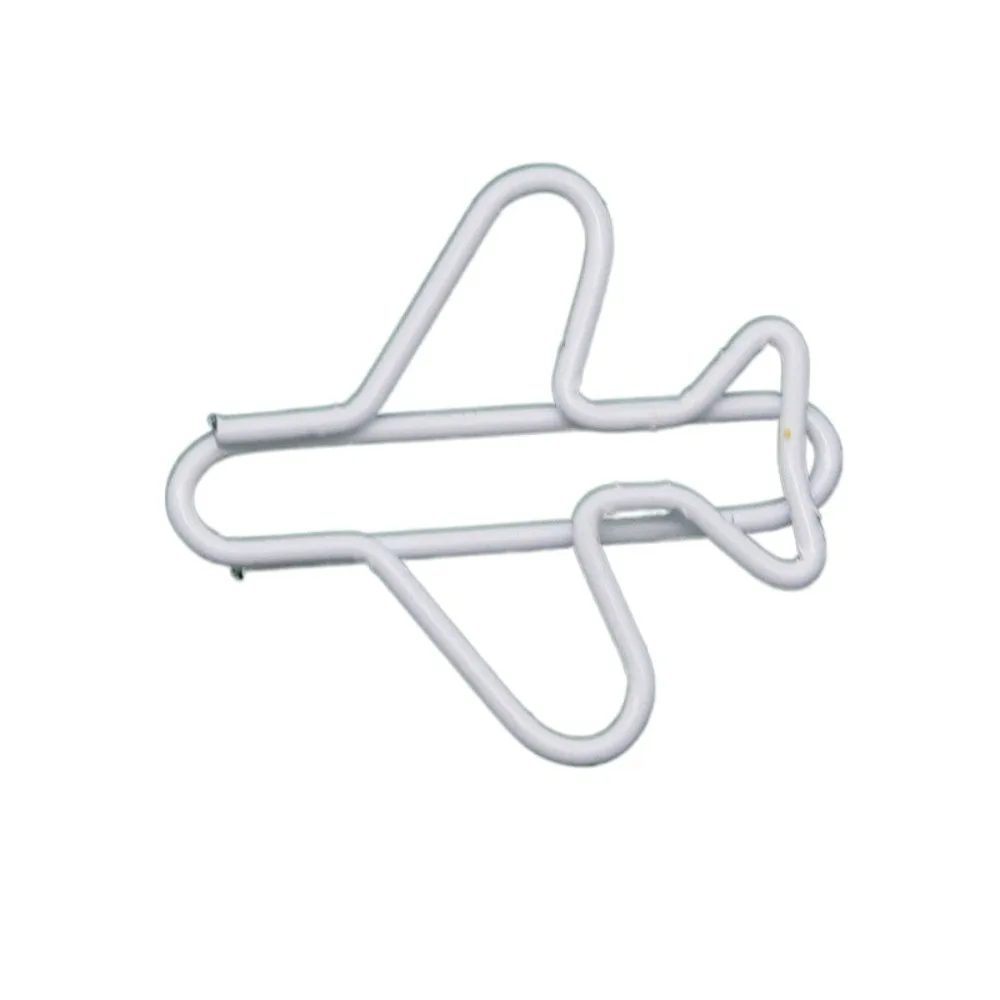 10pcs Index Bookmark Airplane Paper Clip Airplane Shape Clip-on Metal Paper Clips Creative Irregular Creative Bookmark Clip