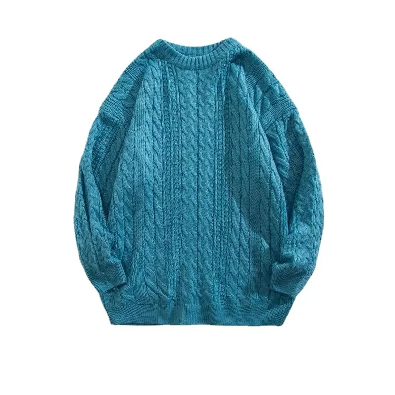 Pull en Laine à Manches sulfet Col Rond pour Homme, Tricot Décontracté, Basique, Résistant, à la Mode