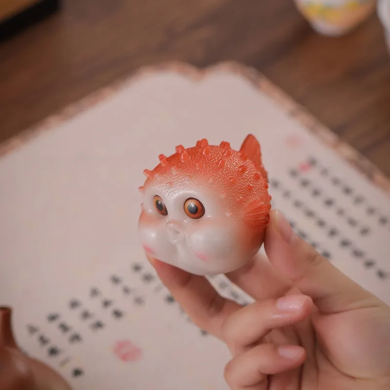 Cute Bubble Fish Can Change Color Tea Pet Tea Play Tea Table Tea Table Decorative Ornament Tea Set Accessories