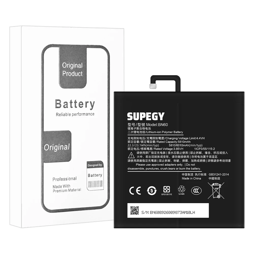 New High Quality BN60 6020mAh Battery For Xiaomi Mipad 4 Mi Pad Battery + Tools