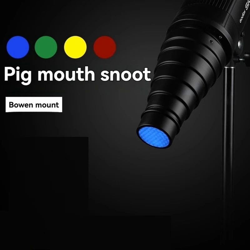 Mount Large Flash Snoot Photography Studio Flash Light Fittings Accessories For Godox S-Type DE300 SK400 II