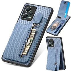 Zipper Wallet Vertical Cards Solt Case For XiaoMi Redmi Note 13 Pro Plus 12 10s 10 4G 13T POCO X3 NFC X6 X5 13C Bag Stand Cover