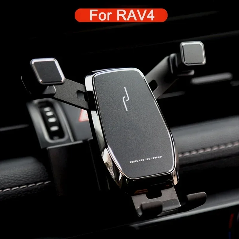 Support de téléphone de voiture par gravité pour Toyota RAV4, pince de montage sur grille d'aération, support de téléphone portable, accessoires, 2019, 2020, 2021, 2022