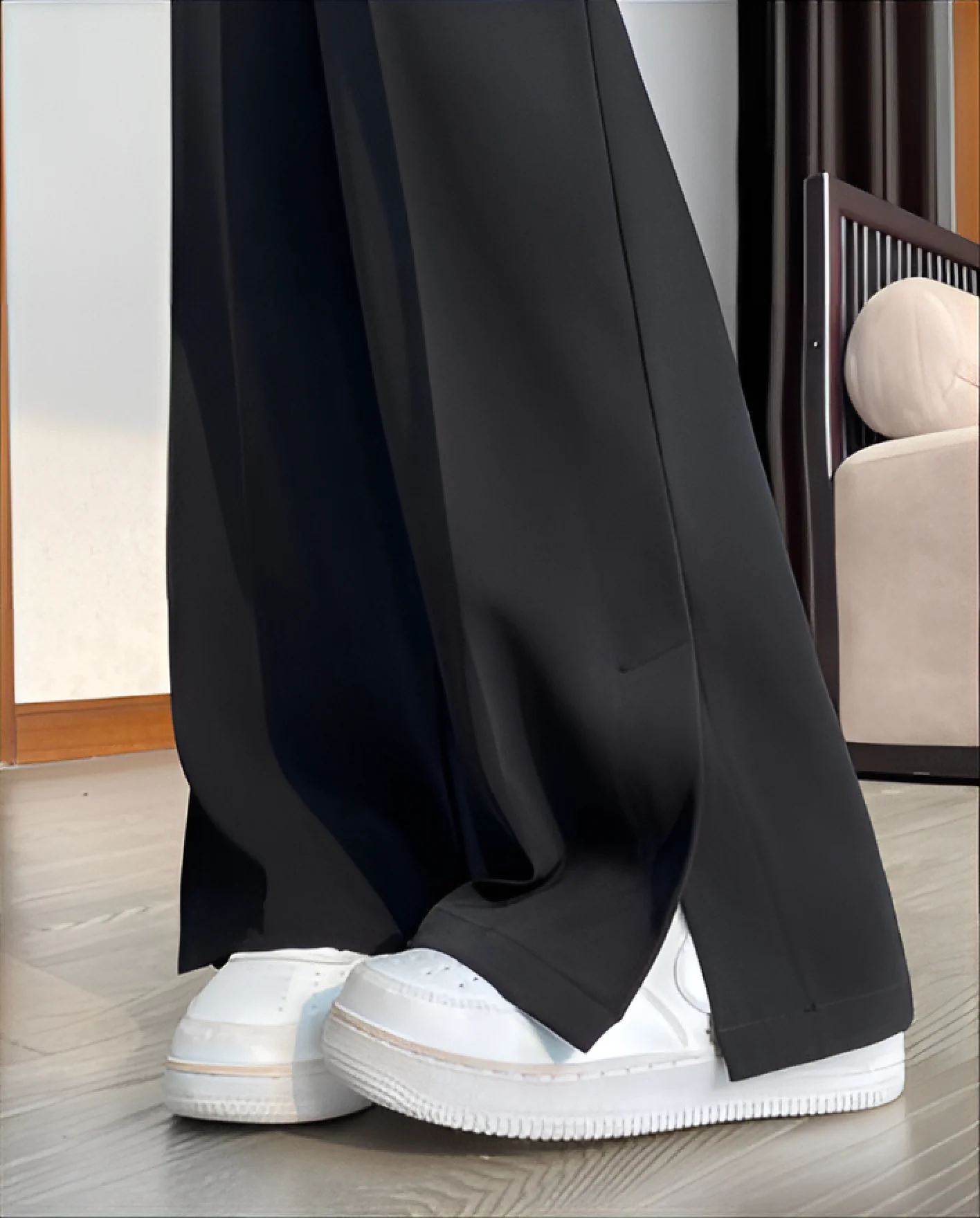 

Брюки Bootcut для танцевального фестиваля, женские синие, хлопковые, в стиле панк, с легким красителем, формальные, тонкие, удобные, стеганые, с кружевной кисточкой, в этническом стиле, в стиле ретро, необычные GF