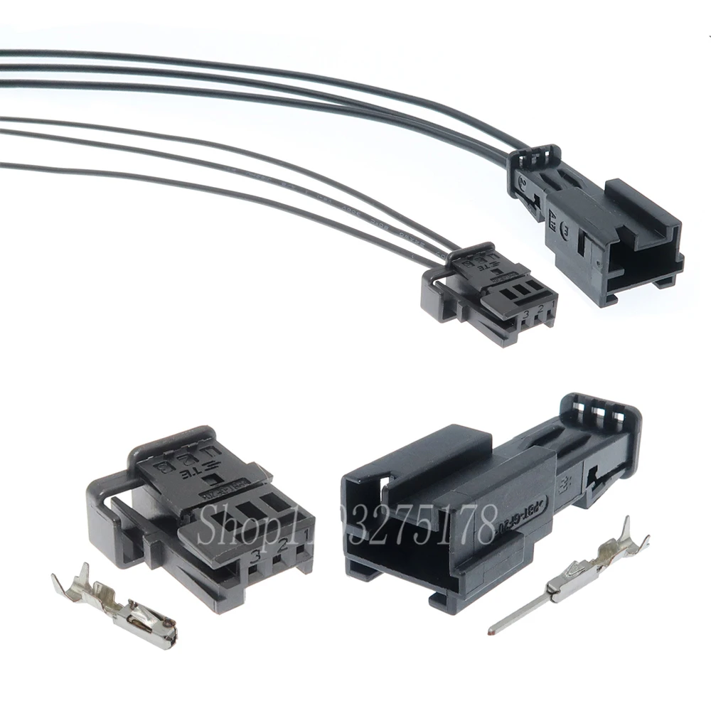 

1 Set 3 Pin 953697-1 953698-1 Automotive Socket Wiring Harness Electrical Connector with Terminals