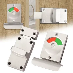 1 Set Indicator Door Lock Aluminum Alloy For Toilet Partition Door Lock Bathroom With Red Green Indicator Public Toilet WC Latch