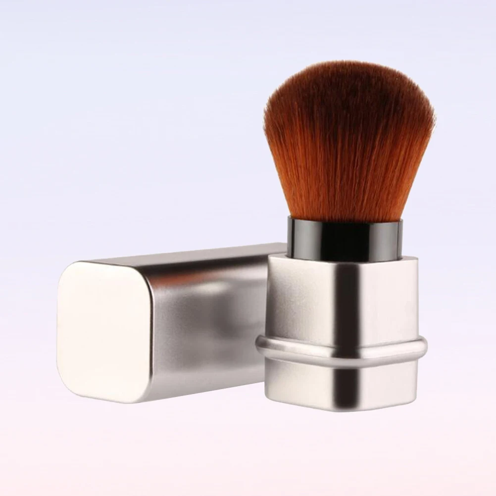 Escova de poeira cúpula blush retrátil pó facial moda maquiagem escovas removedoras de unhas