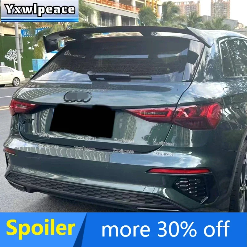 

ABS Carbon Fiber Look / Glossy Black Rear Trunk Spoiler Car Accessories for Audi A3 Hatchback A1 Sportback Q2 Q3 Q5 Q7