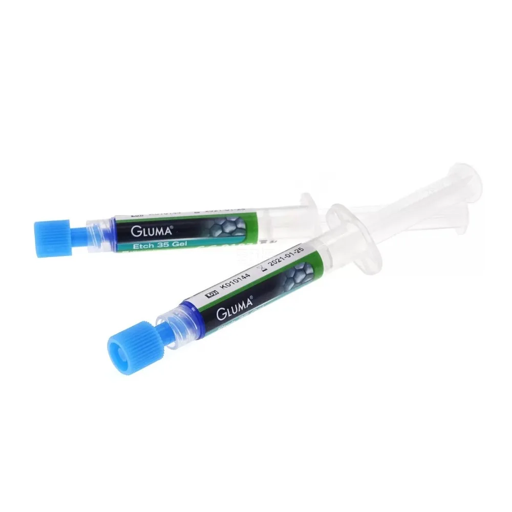 2.5ml Gluma Etch 35% Gel Oral Acid Etchant Phosphoric Teeth Etching Cleaning Adhesive +25pcs Tips Agent Bonding Dental Materials