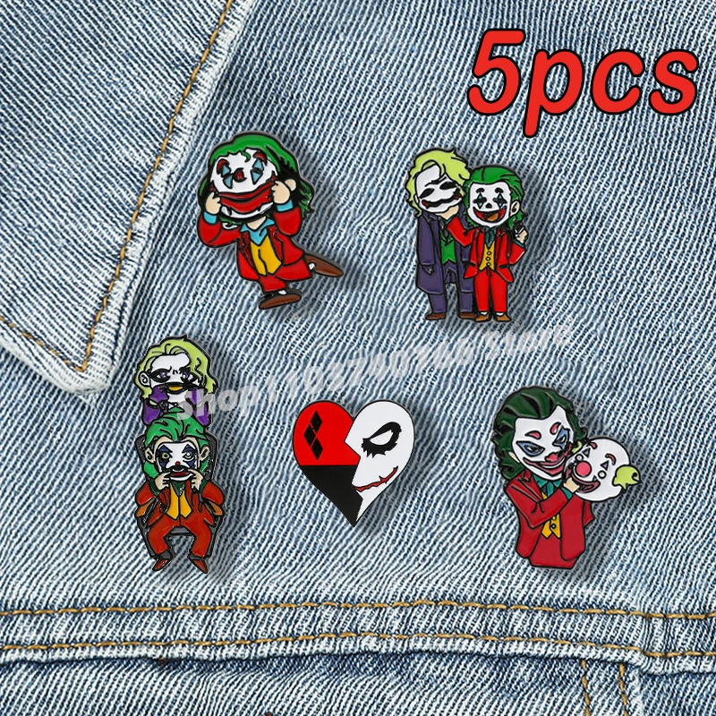 

Creativity Movie Figure Clown Enamel Pins Cartoon Punk Metal Brooch Backpack Pin Accessory for Boys Halloween Decoration Gifts