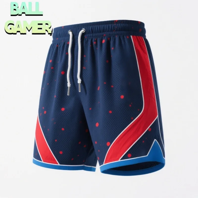 

Новинка 2023 года, летние спортивные тренировочные шорты в пятнах для мужчин и женщин, модные модные шорты, уличные быстросохнущие моторные шорты