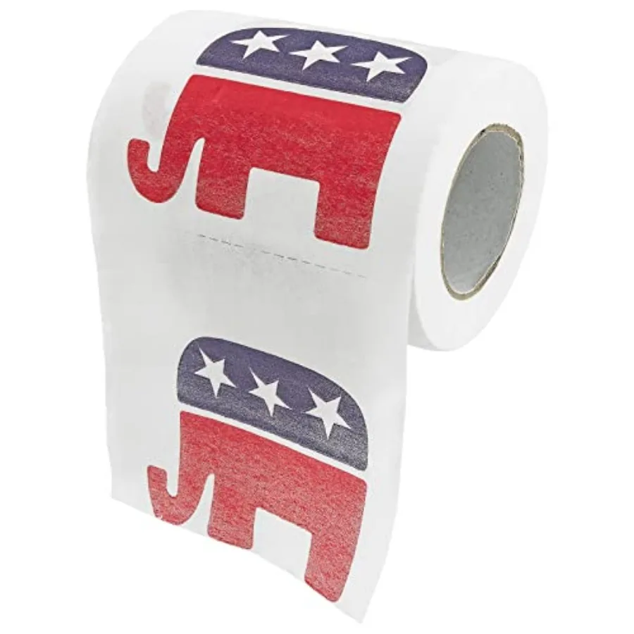 

Republican GOP Logo Novelty Toilet Paper, Red, White and Blue