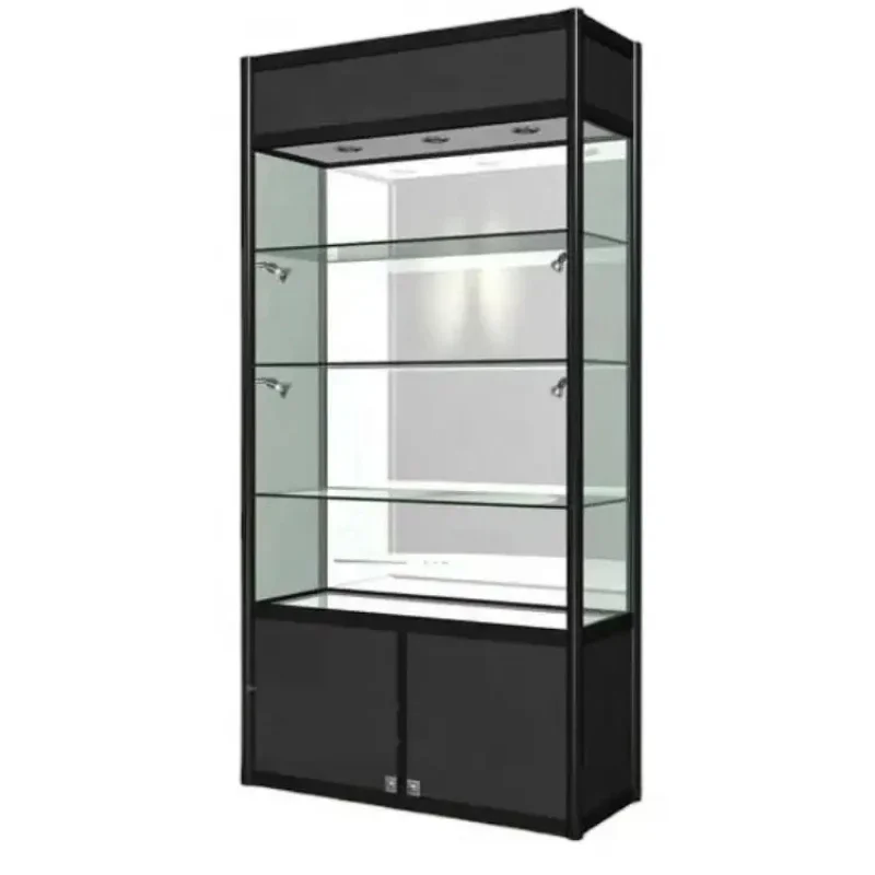custom.Customized Shopping Mall Store Interior Shelf Cabinet Counter Glass Display Window