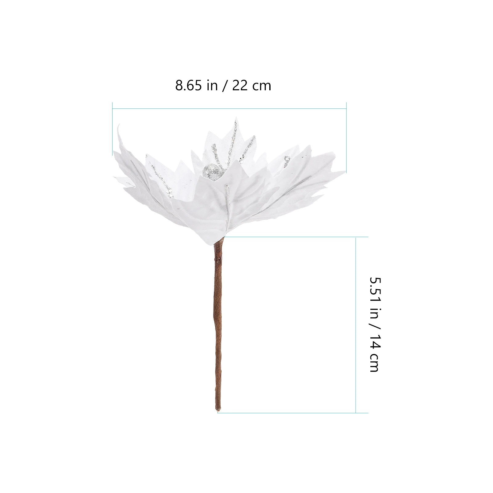 

4pcs Christmas Flowers Decorations Cloth Material for Tree Wreath Bedroom Party Garland Rattan Xmas Home Ornament