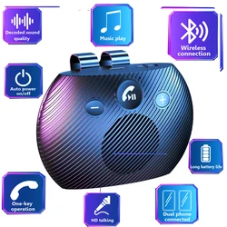 Wireless Audio Receiver Freisprecheinrichtung Lauter Musik-Player mit Mikrofon Freisprecheinrichtung Car Kit Sonnenblende Clip Bluetooth Chip V5.3