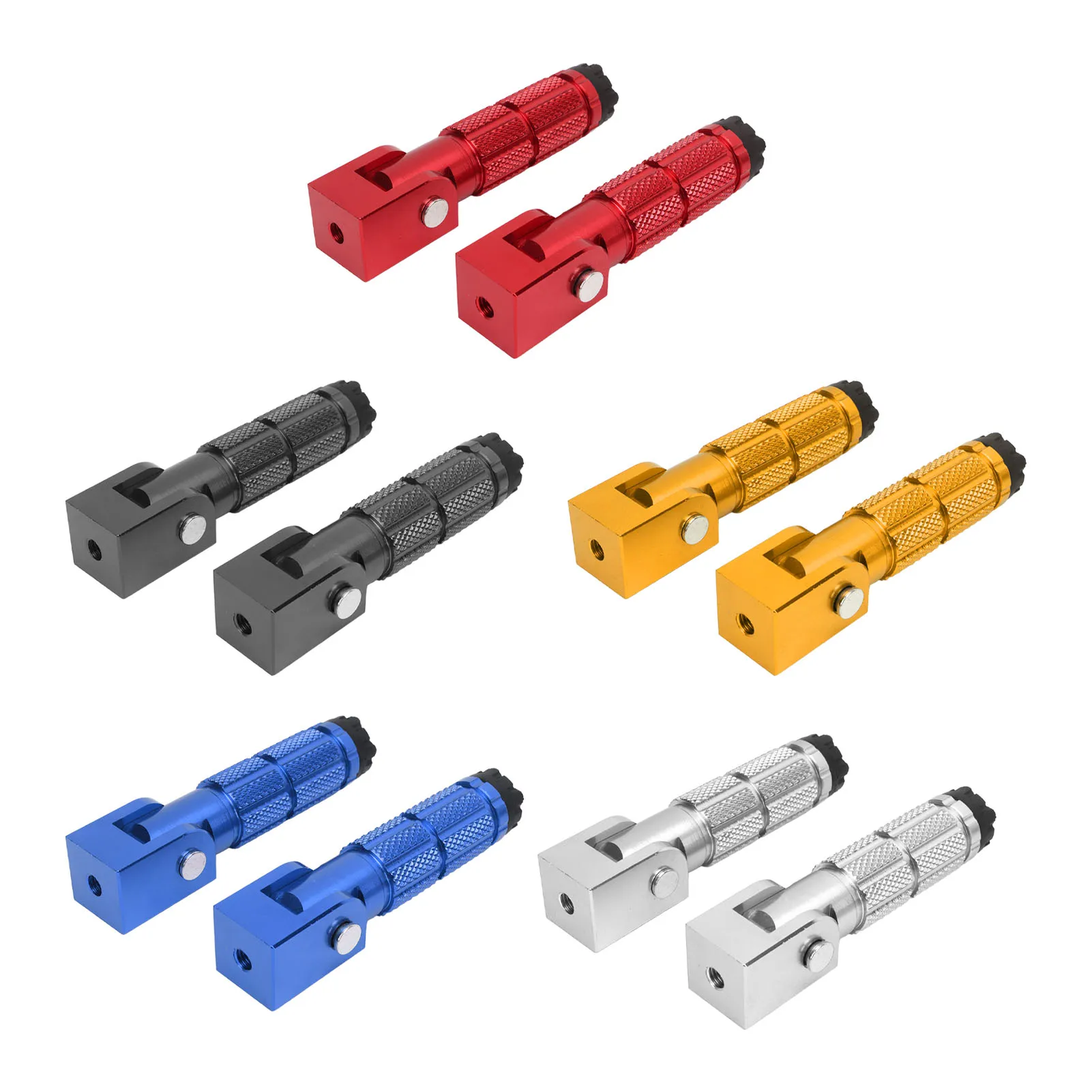 

Motorcycle Footpegs CNC Aluminum Motor Bike Universal Folding Footrests Foot Pegs Premium Rear Foot Pedals for ATV UTV Go Kart