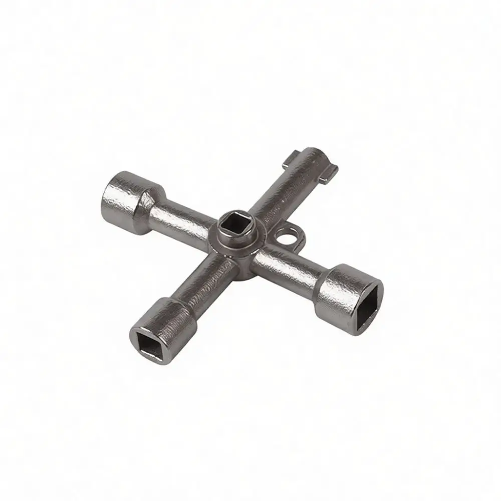 Multifunction Cabinet Lock Hardware Key 304 Stainless Steel Triangle Cross Square Opener For Train Electric Equipment