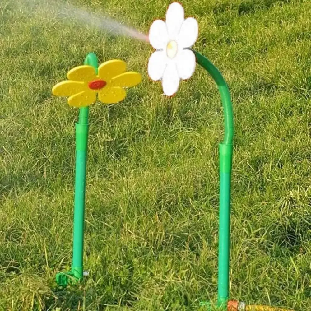 Garden Decor Flower Shape Crazy Spin Sprinkler 720 Rotating Unique Dancing Daisy Sprinklers Creative Automatic Water Spray Farm
