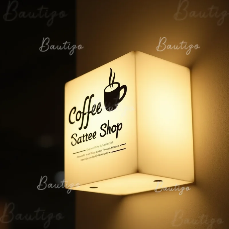 Custom Acrylic LED Light Box Outdoor Business Sign Waterproof Double Sided Storefront Wall Hanging Display