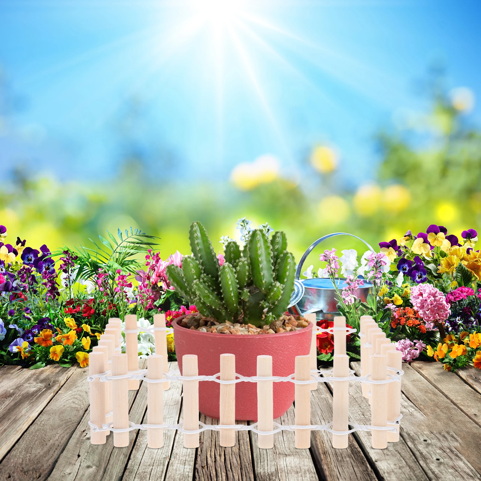 

10 Pcs Ornaments Log Fence Decorations Miniature Iron Decorative Fences Farm