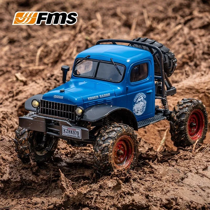 FMS1/24 Xiaoqi FCX24 POWER WAGON Remote Control Climbing Vehicle Hard Shell 4WD Off road Vehicle Half Truck Simulation Model Toy