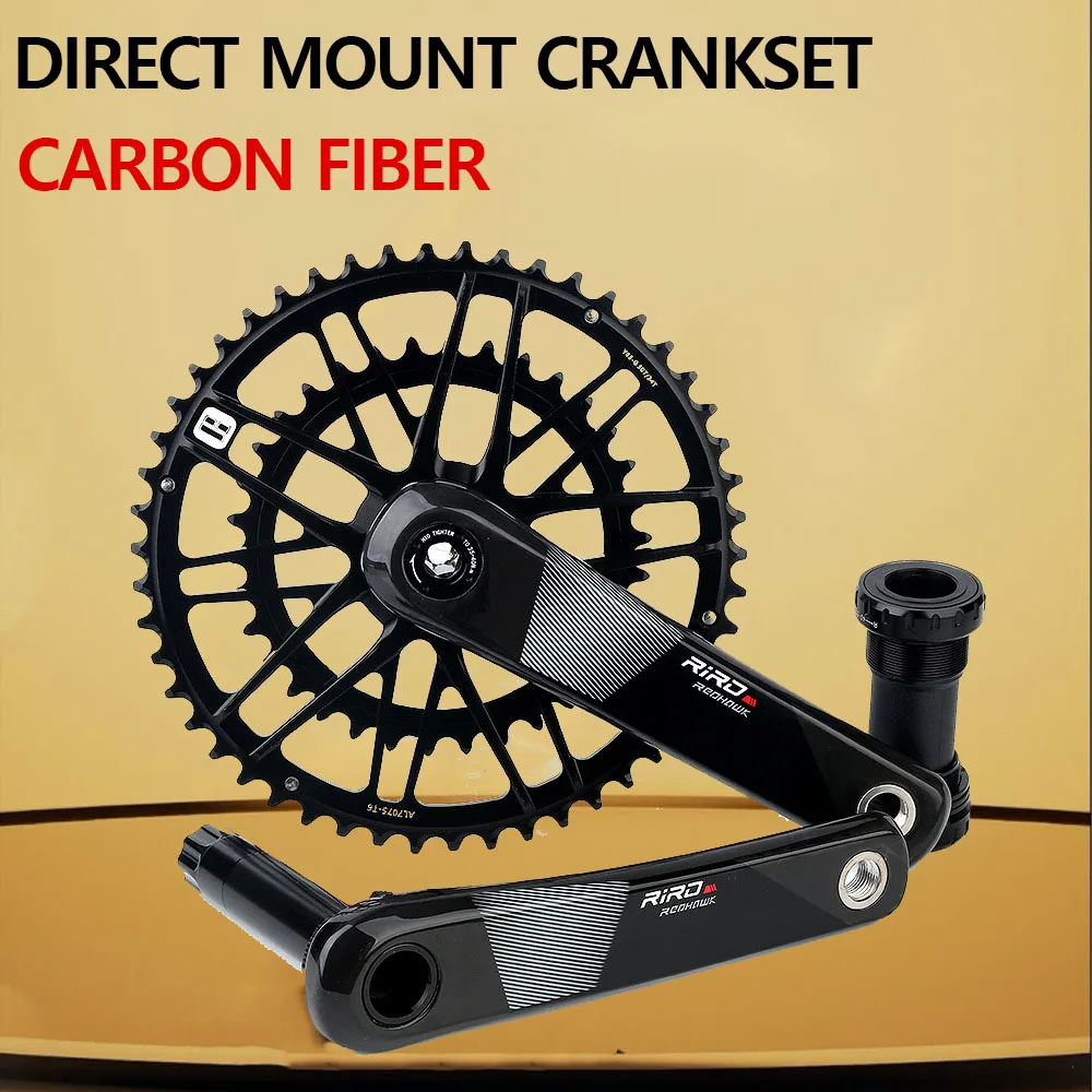 

170mm 24mm Carbon Crank Direct Mount Crankset Lightweight 3 Bolt Chainring Carbon Fiber Crank Arm For Sram Gravel Road Bike