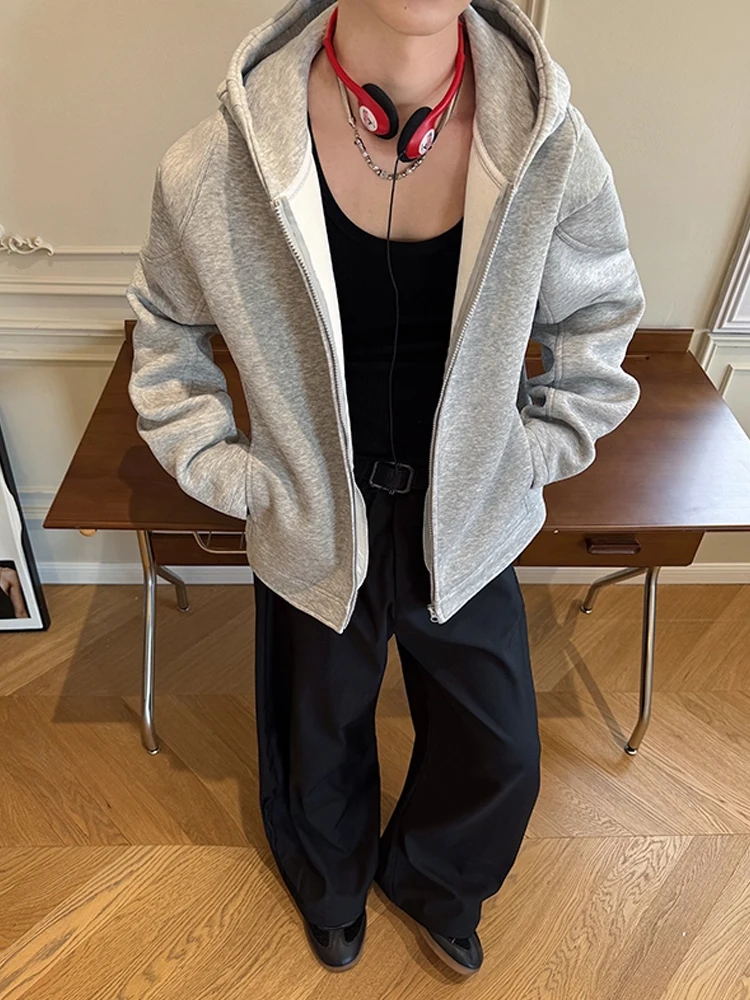 

Cleanfit Heavyweight Men's Zipper Hoodie ort Cardigan Autumn Casual Comfortable Long Sve Stand Fit Cotton Polyester B...