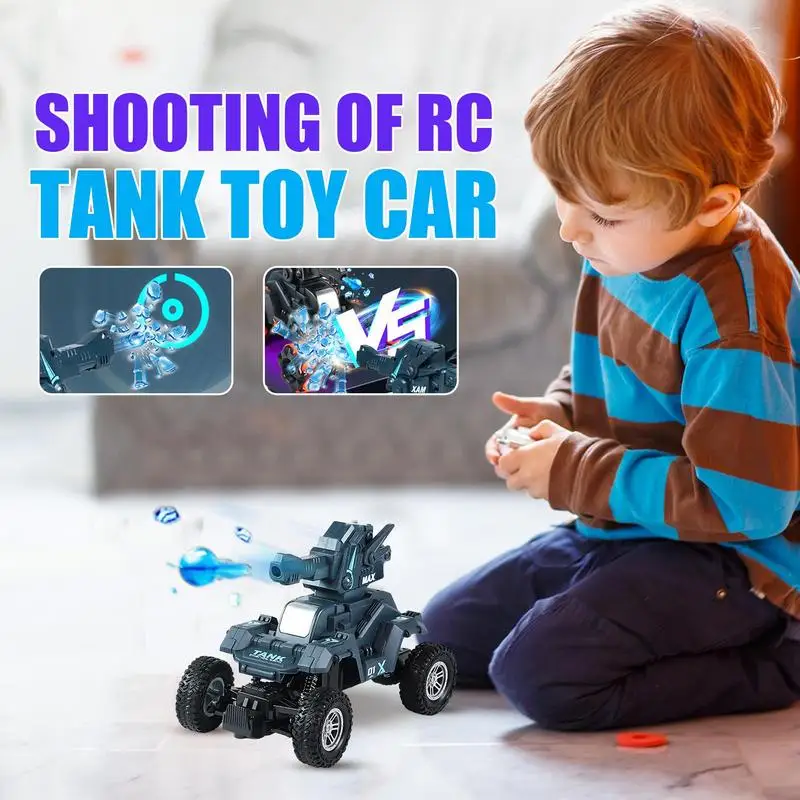 Remote Control Tanks Remote Control Toys With Lights Music RC Tank Set Outdoor Toys For Friends Christmas Birthday Boys Girls