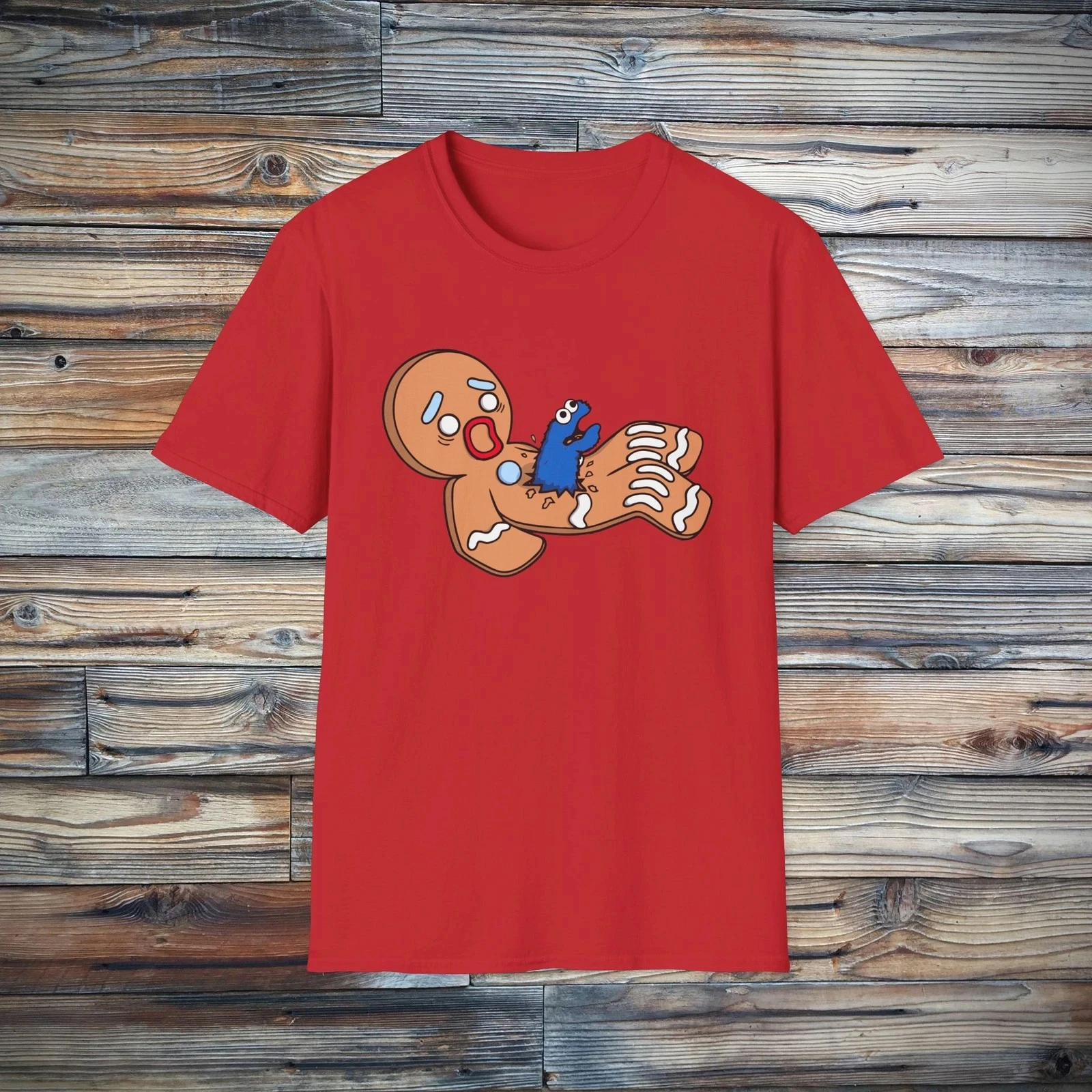 تي شيرت Monster Gingerbread Cookie لعام 2026، تي شيرت مضحك لعيد الميلاد الفاخر الراقية لكل من الرجال والنساء Y2k #4