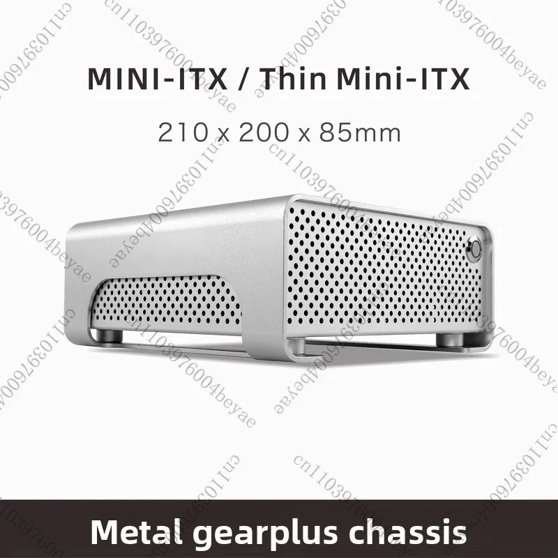 هيكل ITX صغير من الألومنيوم بالكامل من MGP مزود طاقة DC-ATX لسطح المكتب وشاشة عرض أساسية أفقية رفيعة للغاية هيكل صغير