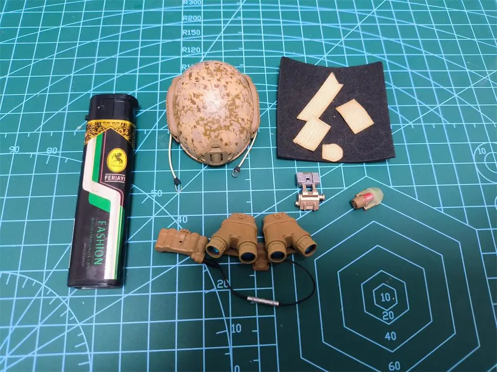 В наличии 1/6 легкие и простые ES 26030C холодная ночная атака Американский запаянный военный шлем с 4-мя глазами ночного видения для 12-дюймовой экшн-куклы