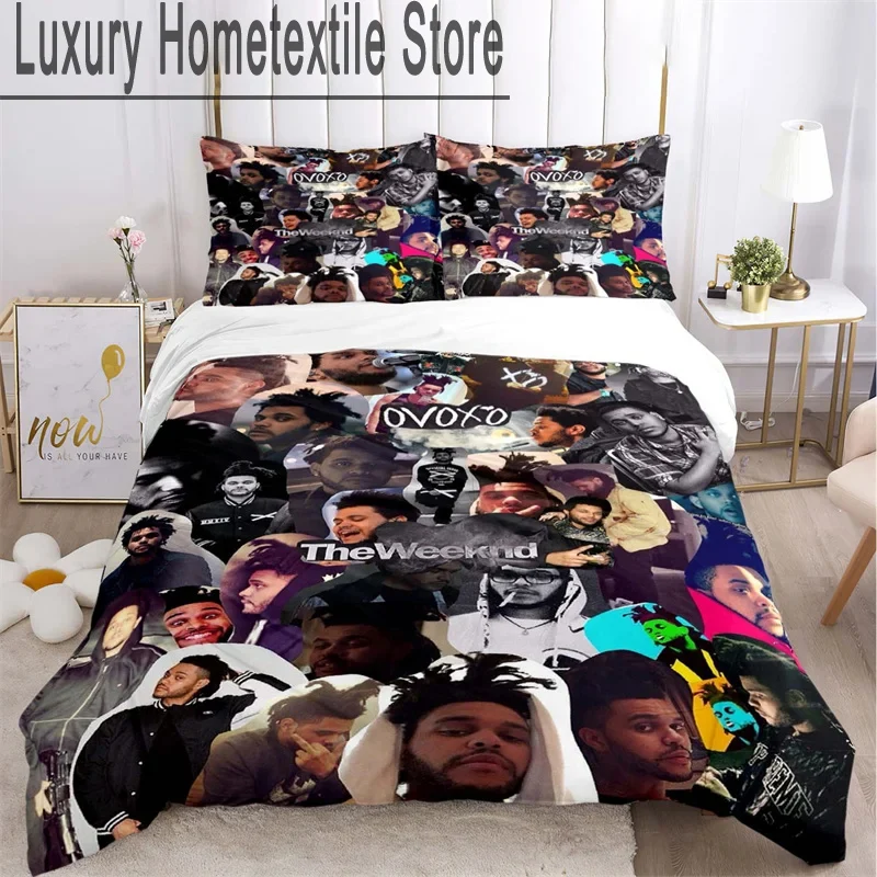 Singer The Weeknd Bedding Set,Duvet Cover Comforter Bed Set Quilt Cover Pillowcase,King Queen Twin Size Boys Girls Adults