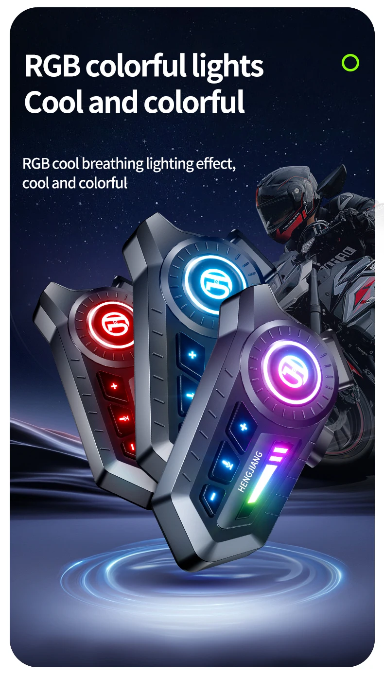Bluetooth-Motorradhelm-Headset 5.6, kabellos, IPX6, wasserdicht, Geräuschunterdrückung, 1000 mAh, lange Standby-Zeit, Freisprecheinrichtung – Detail 1