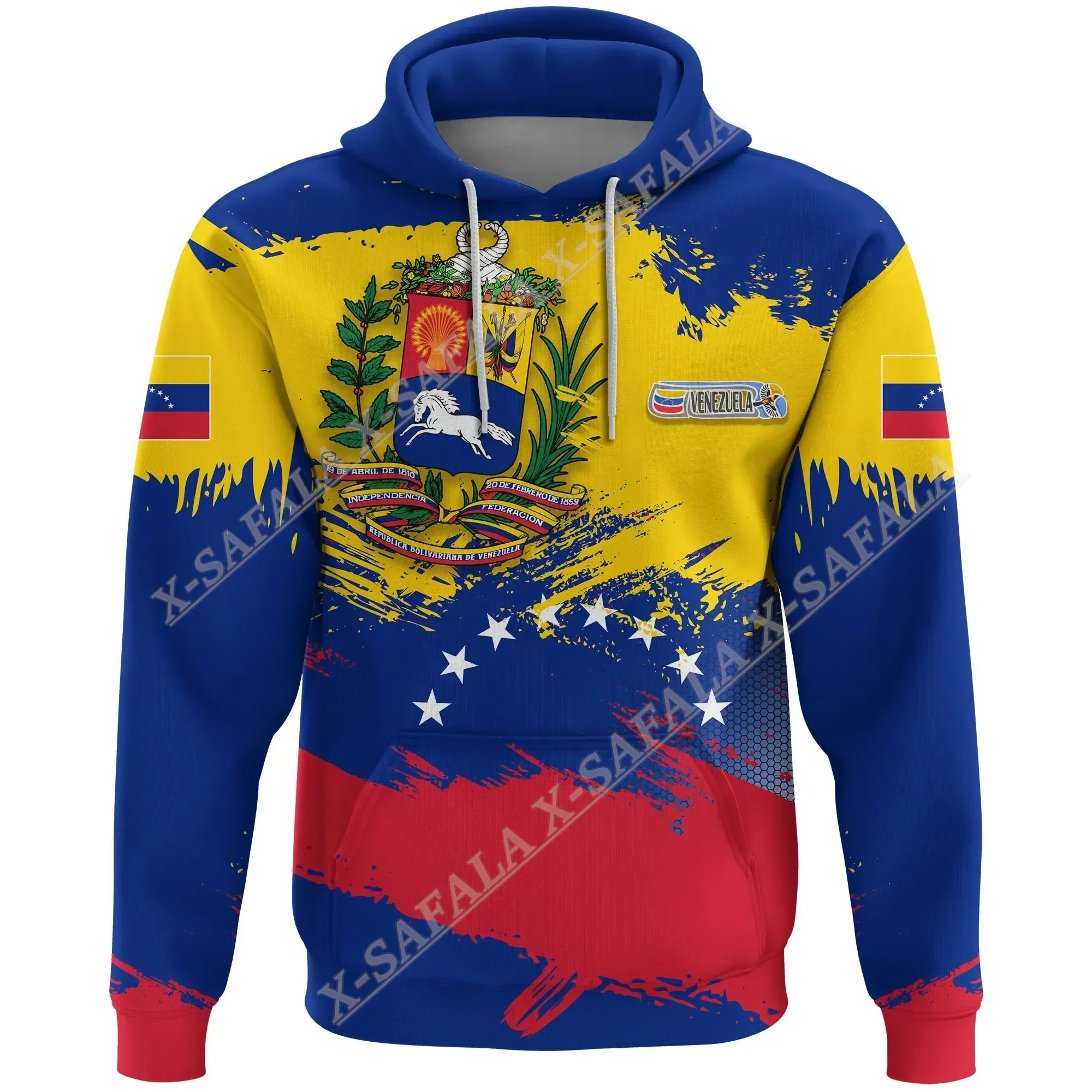 

Venezuela Of Coat Of Arms Flag 3D Printed Zipper Hoodie For Men Pullover Sweatshirt Hooded Jersey Tracksuits Outwear Coat Casual