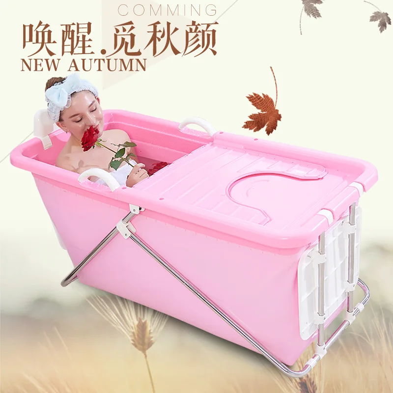 European Adult Folding Portable Insulation Bathtub Adult Inflatable Bathtub Plastic Bath Tub Food Grade Non-toxic Soft Material