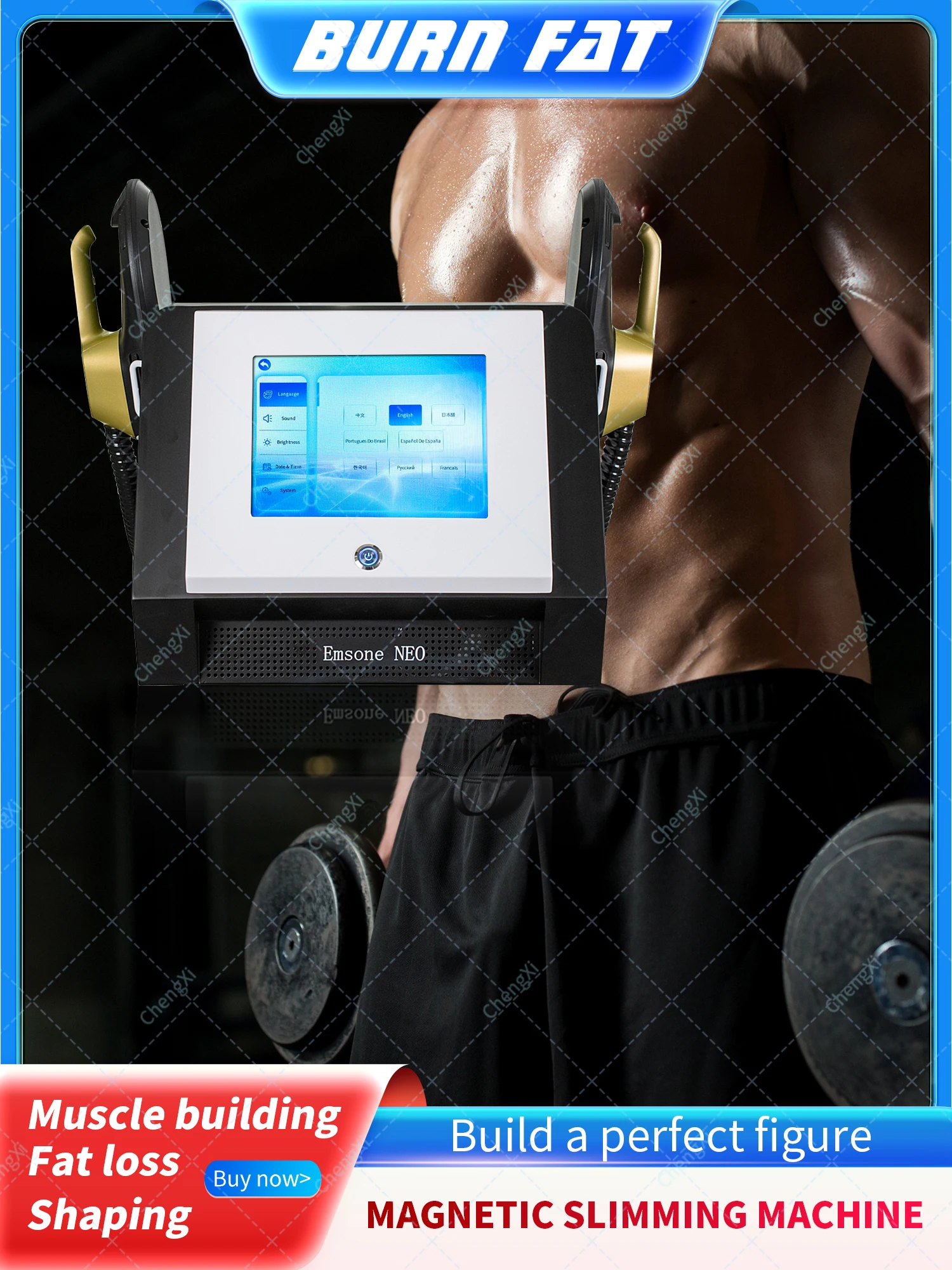 

Promotion 2/3/4/5 Handles 200Hz Emsone NEO Muscle Building Sculpting Machine Body Sculpt