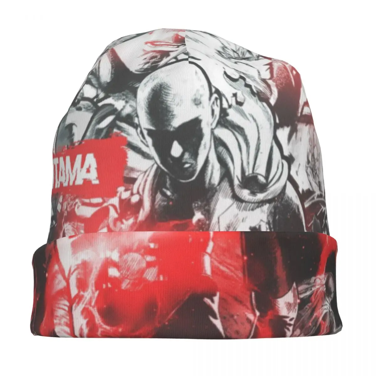 One Punch Man Anime Bonnet Hat Hip Hop Street Saitama Skullies Beanies Hats Unisex Warm Head Wrap Cap