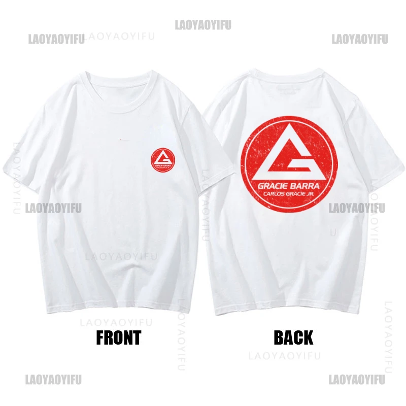 Gracie Barra Carlos GR Brazilian Jiu Jitsu T Shirt Summer Men O Neck Cotton Short Sleeve Tshirts Fashion Cool Tops